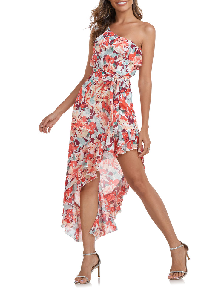 PrettyGuide Women's One Shoulder Maxi Summer Dress