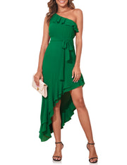 PrettyGuide Women's One Shoulder Maxi Summer Dress