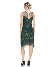 PrettyGuide Women's Sleeveless Sequin Beaded 1920s Flapper Dress