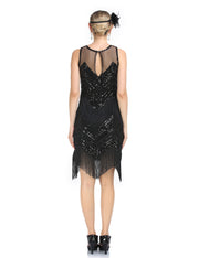 PrettyGuide Women's Sleeveless Sequin Beaded 1920s Flapper Dress