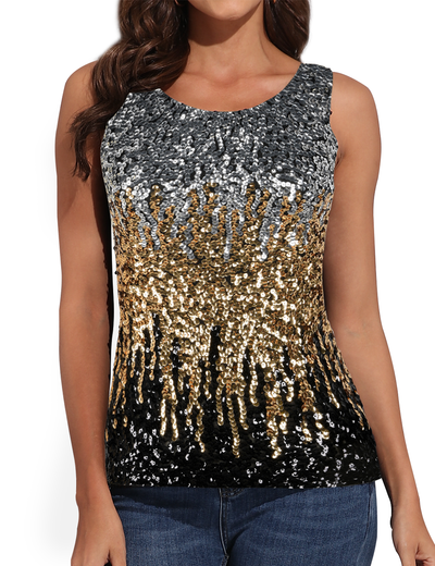 Women's Gradient Sequin Top