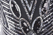 PrettyGuide Women's 1920s Gatsby Sequin Art Deco Scalloped Hem Inspired Flapper Dress