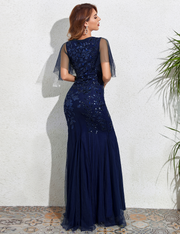 PrettyGuide Women's Mermaid Hem Maxi Long Formal Ball Gown