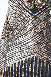 PrettyGuide Women's 1920s Gatsby Sequin Art Deco Scalloped Hem Inspired Flapper Dress