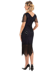 PrettyGuide Women Great Gatsby Dress Short Sleeve