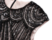 PrettyGuide Women's 1920s Flapper Dress Crystal Sequin Embellished Fringed Gatsby Dress