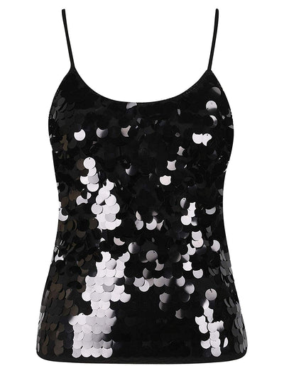 Women's Sequin Tank Top Spaghetti Strap Camisole