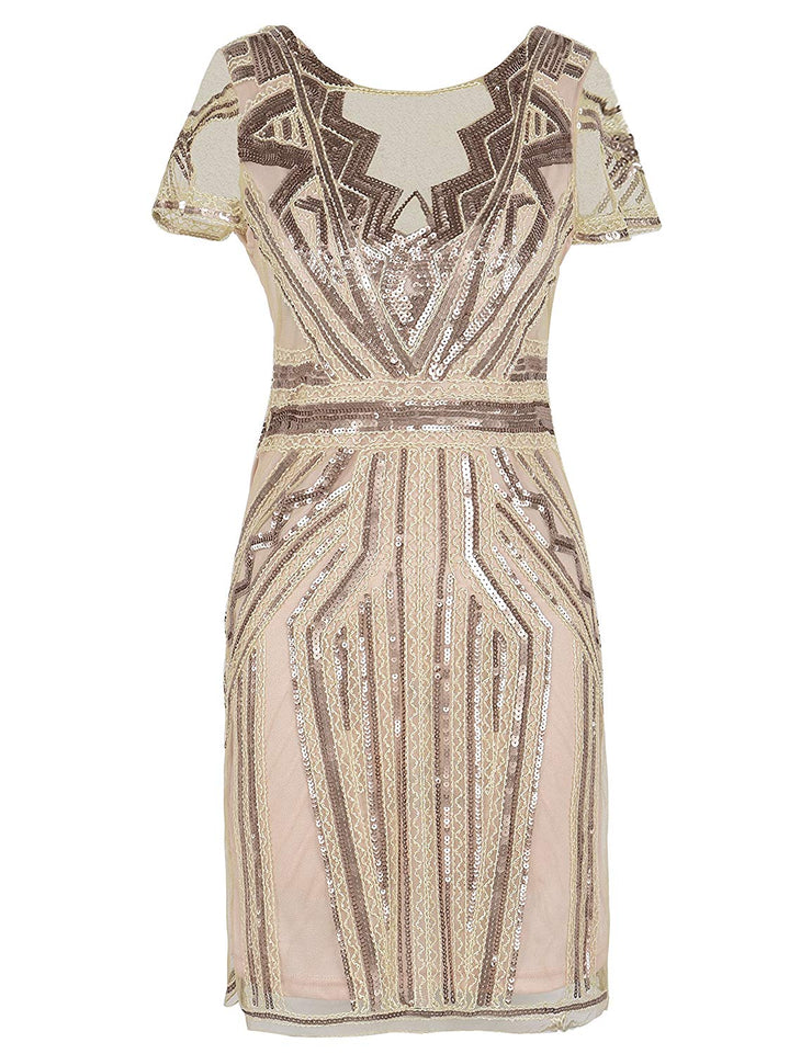 PrettyGuide Women Flapper Dress Sequin Inspired Cocktail Gatsby Dress