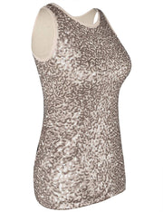 PrettyGuide Women's Full Sequin Tank Top Sleeveless Sparkle Shimmer Vest Tops Clubwear