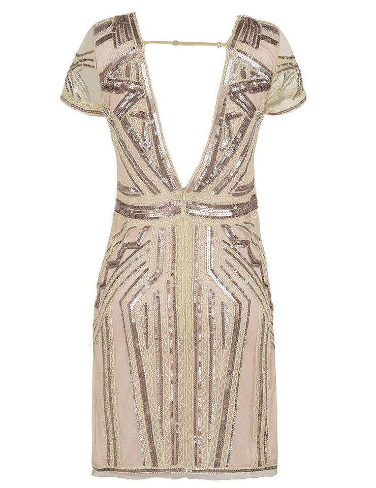 PrettyGuide Women Flapper Dress Sequin Inspired Cocktail Gatsby Dress