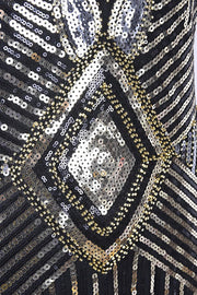 PrettyGuide Women's 1920s Gatsby Sequin Art Deco Scalloped Hem Inspired Flapper Dress