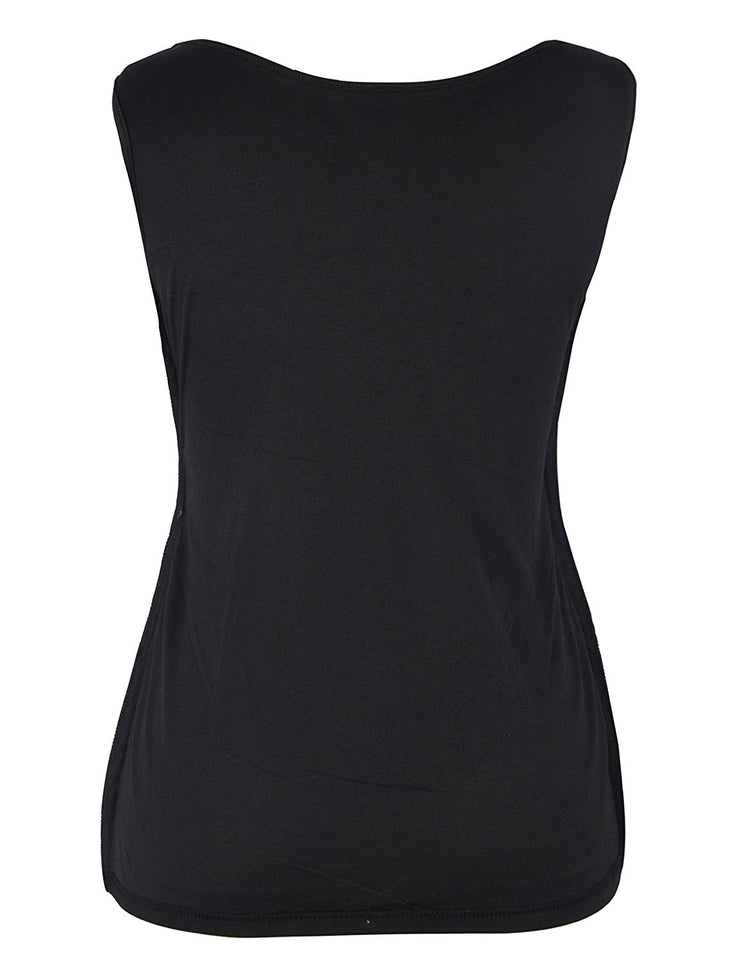 PrettyGuide Women's Sequin Top Slim Stretchy Sparkle Tank Top Party Top