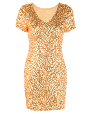 Women's Short Sleeve Sequin Mini Dress