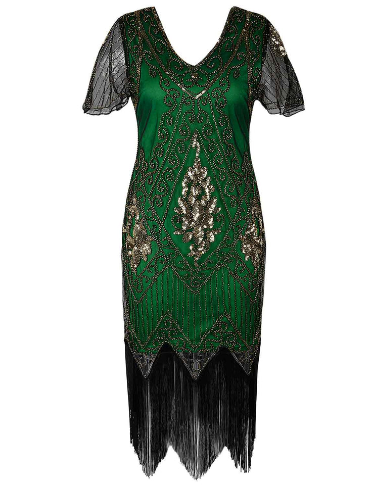 PrettyGuide Women Great Gatsby Dress Short Sleeve