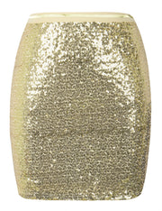 PrettyGuide Women's Sequin Skirt High Waist Glitter Bodycon Holiday Cocktail Party Short Skirt