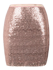 PrettyGuide Women's Sequin Skirt High Waist Glitter Bodycon Holiday Cocktail Party Short Skirt