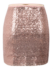 PrettyGuide Women's Sequin Skirt High Waist Glitter Bodycon Holiday Cocktail Party Short Skirt