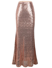 PrettyGuide Women's Glitter Sequin Maxi Skirt
