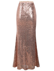 PrettyGuide Women's Glitter Sequin Maxi Skirt