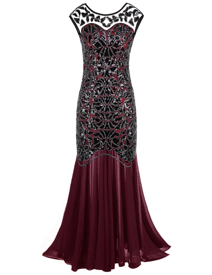 Women's Gatsby Flapper Evening Prom Dress-PrettyGuide Women's Gatsby Flapper Evening Prom Dress-PrettyGuide