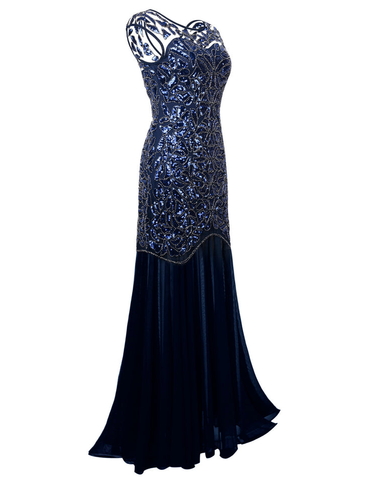 Women's Gatsby Flapper Evening Prom Dress-PrettyGuide Women's Gatsby Flapper Evening Prom Dress-PrettyGuide
