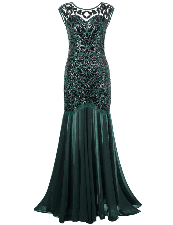 Women's Gatsby Flapper Evening Prom Dress-PrettyGuide Women's Gatsby Flapper Evening Prom Dress-PrettyGuide
