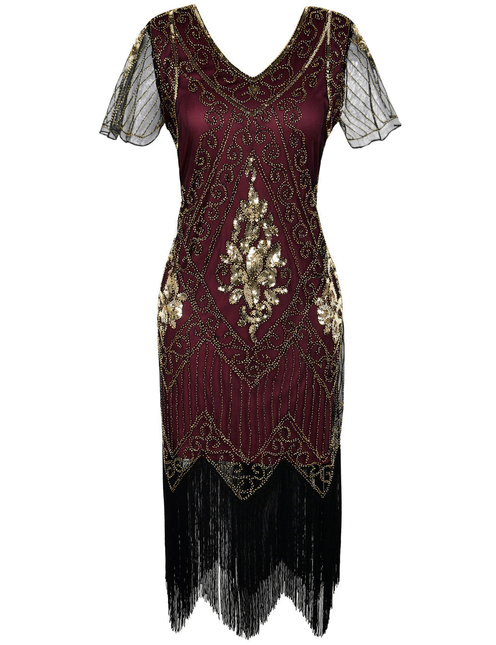 PrettyGuide Women Great Gatsby Dress Short Sleeve