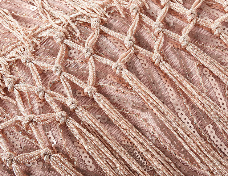 PrettyGuide Women's Flapper Dress Weaving Fringed Sequined 1920s Inspired Cocktail Dress