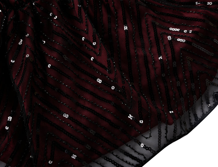 Women's Sequin Beaded Blouse Evening Dressy Tops