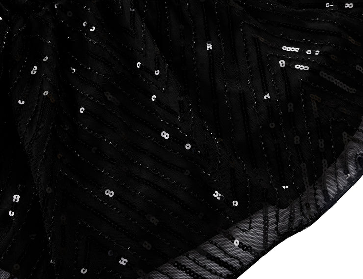 Women's Sequin Beaded Blouse Evening Dressy Tops