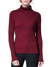PrettyGuide Women's Ribbed Turtleneck Long Sleeve Sweater Tops