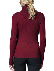 PrettyGuide Women's Ribbed Turtleneck Long Sleeve Sweater Tops