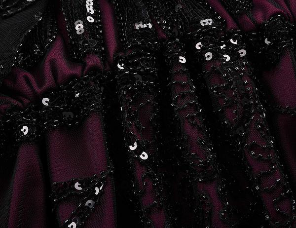 PrettyGuide Women's 1920s Flapper Dress Sequin Beaded Deco Angle Sleeve Maxi Formal Evening Dress