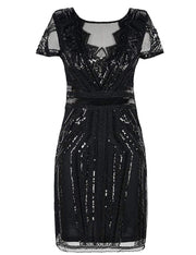 PrettyGuide Women Flapper Dress Sequin Inspired Cocktail Gatsby Dress