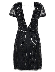 PrettyGuide Women Flapper Dress Sequin Inspired Cocktail Gatsby Dress