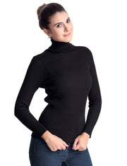 PrettyGuide Women's Ribbed Turtleneck Long Sleeve Sweater Tops