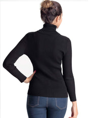 PrettyGuide Women's Ribbed Turtleneck Long Sleeve Sweater Tops