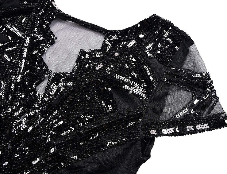 PrettyGuide Women Flapper Dress Sequin Inspired Cocktail Gatsby Dress