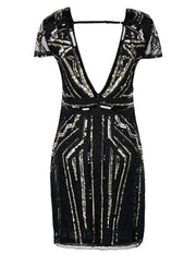 PrettyGuide Women Flapper Dress Sequin Inspired Cocktail Gatsby Dress
